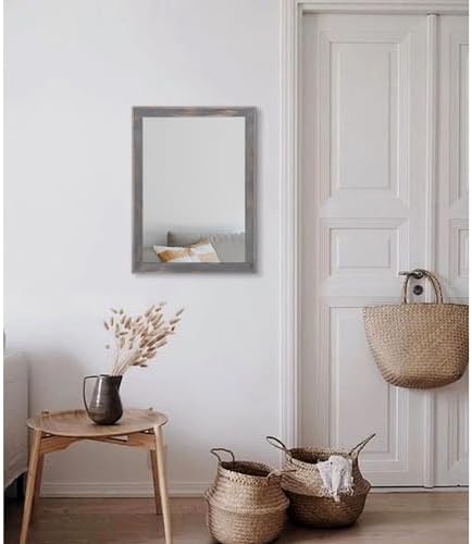 AAZZKANG Wooden Mirror Rectangle Rustic Mirrors for Wall Decorative for Bedroom Bathroom Living Room Entryway Hanging Home Decor