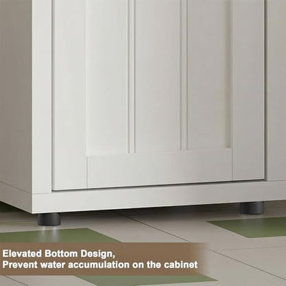 ChooChoo Narrow Bathroom Storage Cabinet with Adjustable Shelves and Drawer