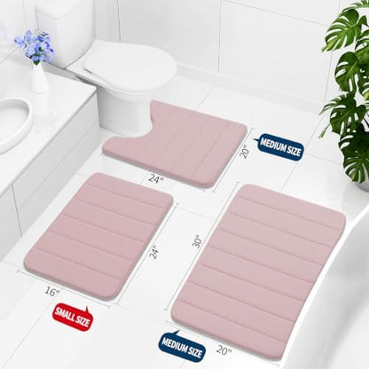 Buganda Memory Foam Bath Mat 30 x 20, Ultra Soft Absorbent Bathroom Rugs