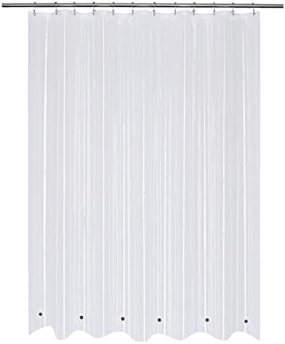Mrs Awesome Shower Curtain Liner Heavy Duty with 6 Magnets Clear