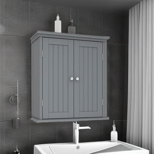 ChooChoo Bathroom Wall Cabinet with 2 Doors, Over The Toilet