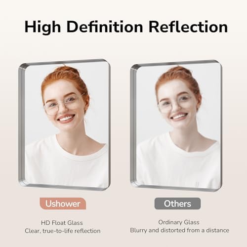 USHOWER Brushed Nickel Bathroom Mirror 24"x36"