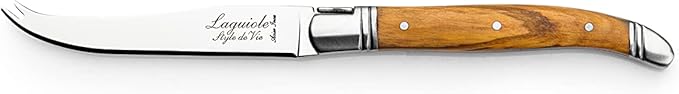 Laguiole Style De Vie Cheese Knives, Luxury Line, Olive Wood, Set of 3 Pieces, Giftbox Included
