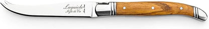 Laguiole Style De Vie Cheese Knives, Luxury Line, Olive Wood, Set of 3 Pieces, Giftbox Included