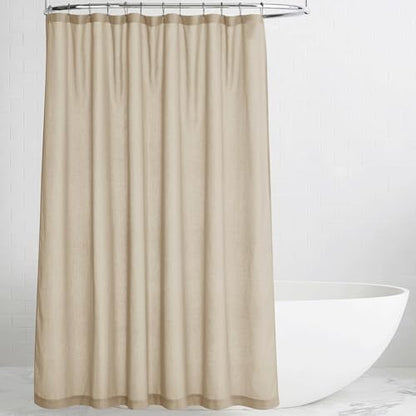 KGORGE Linen Blend Semi-Sheer Shower Curtains Lightweight for Bathroom