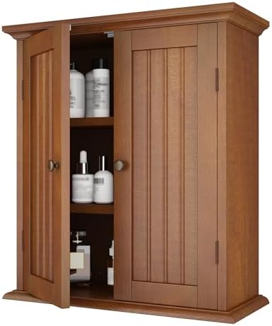 ChooChoo Bathroom Wall Cabinet with 2 Doors, Over The Toilet