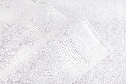 American Veteran Towel, Hand Towels for Bathroom Set of 4, 100% Cotton Turkish Hand Towel Sets, Soft Hand Face Towels, White Hand Towels