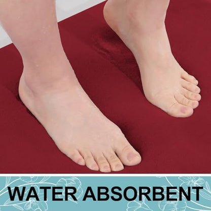 Smiry Memory Foam Toilet Rugs 24x20, Extra Soft Absorbent Bathroom Rugs