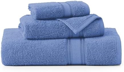 LANE LINEN Towel Set Soft Absorbent Quick Dry 100% Cotton 3 Piece - Allure