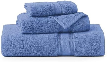 LANE LINEN Towel Set Soft Absorbent Quick Dry 100% Cotton 3 Piece - Allure