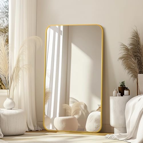Delma Bathroom Vanity Mirror, Gold Framed Mirror for Over Sink, 50x30