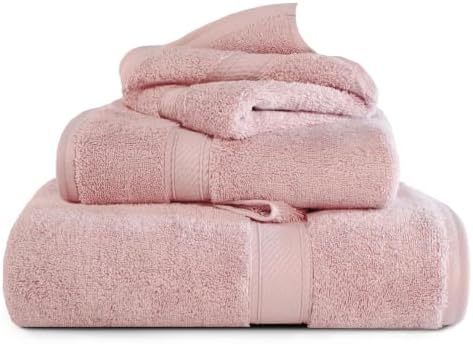 SUPERIOR Egyptian Cotton Ultra Plush & Absorbent, 3 Piece Set, Tea Rose