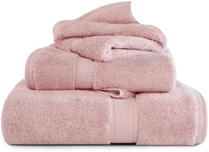 SUPERIOR Egyptian Cotton Ultra Plush & Absorbent, 3 Piece Set, Tea Rose