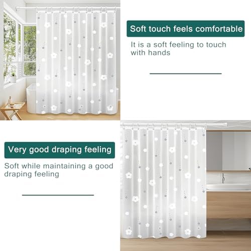 Shower Curtain Liner, 100% Waterproof Peva Shower Curtains with 3 Duty Heavy Bottom Magnets and 12 Rust Proof Grommets, 72x72 Weighted Shower Liner for Shower Stall, Bathtubs