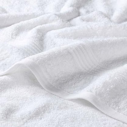 Superior Egyptian Cotton 3-Piece Towel Set, Basic Towels For Bathroom, Home Decor, Guest Bath, Shower, Apartment, Included 1 Face, 1 Hand, 1 Bath Towel, Washcloth, Quick Dry, White