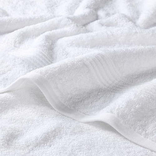 Superior Egyptian Cotton 6-Piece Towel Set, Bathroom Essentials, Towels For Bathroom, Apartment, Airbnb, Guest Bath, Face, Hand, Bath Towels, Washcloths, Absorbent, Fast Drying, White