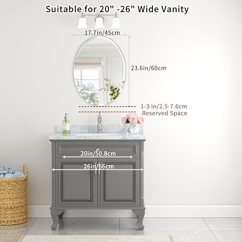 18x24 Inch Bathroom Mirrors for Over Sink, Frameless Mirrors for Wall
