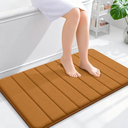 OLANLY Memory Foam Bath Mat 35x24, Super Soft and Absorbent Bathroom Rugs