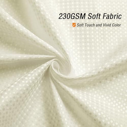 Gibelle Extra Long 230GSM Heavy Duty Ivory Shower Curtain, 72 x 84