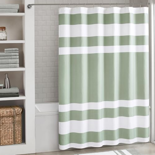 Madison Park Spa Waffle Extra Long Shower Curtain, 72 x 84, Sage Green