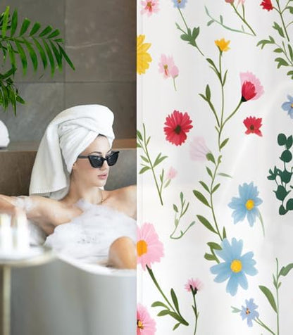 Bathroom Shower Curtain Cute Cortinas para Baño 72 x 72, Floral