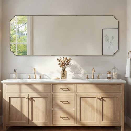 ANDY STAR 24" x 65" Brushed Gold Full Length Mirror for Wall