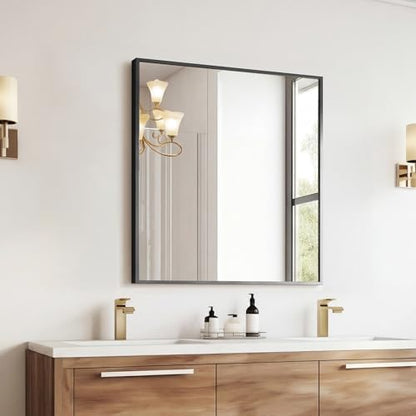 Sweetcrispy Bathroom Mirror, 30" x 36" Rectangle Wall Mount Mirrors