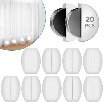 YixangDD 20 Pack Shower Curtain Weights, Magnetic Curtain Weights, 10 Pairs