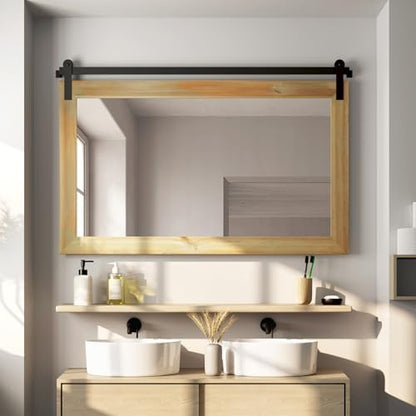 COGOOD Farmhouse Bathroom Mirrors for Over Sink - 26 x 41 Burlywood