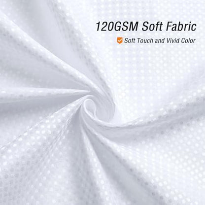 Gibelle Small Stall White Fabric Shower Curtain, 36 x 72