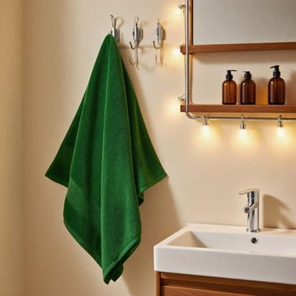 COZYART Bath Towel Set 6 PCS Formal Green Luxury 100% Turkish Cotton 650GSM