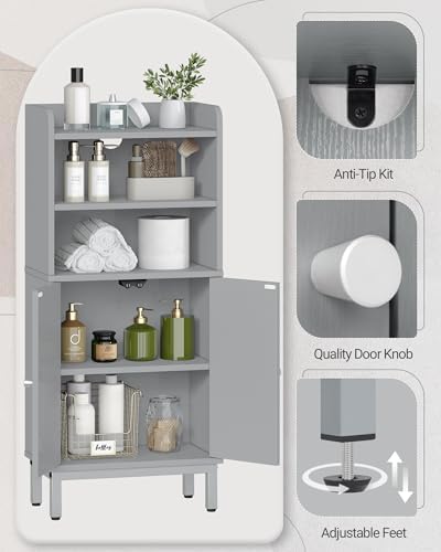 Hzuaneri Bathroom Storage Cabinet, Small Floor Cabinet with 2 Door
