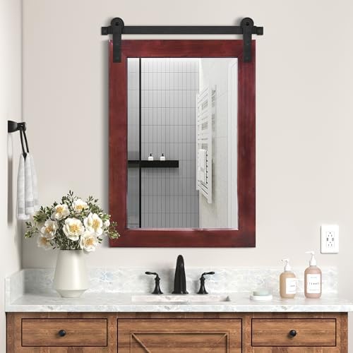 COGOOD Farmhouse Bathroom Mirrors for Over Sink - 30 x 22 Espresso