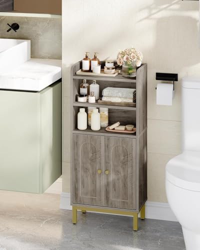 Hzuaneri Bathroom Storage Cabinet, Small Floor Cabinet with 2 Door