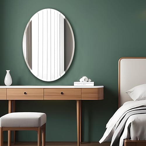 Bathroom Mirror for Over Sink 20" x 28" Oval Frameless Wall Mirror