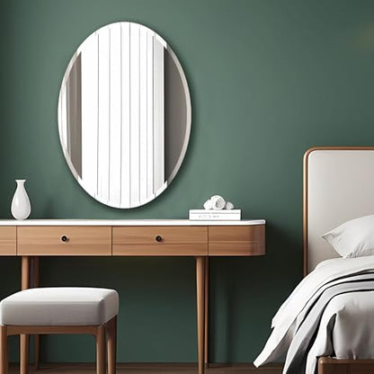 Bathroom Mirror for Over Sink 20" x 28" Oval Frameless Wall Mirror