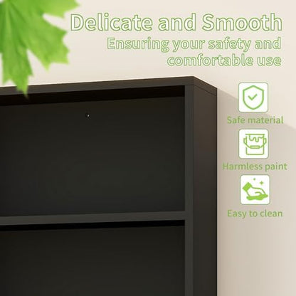 Bathroom Wall Cabinet, Medicine Cabinet with Mirror, Black