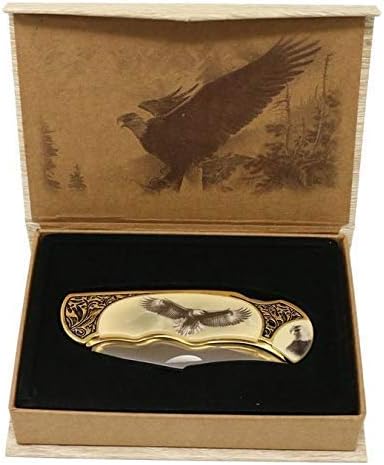 Monogram Knife, Custom Knives, Collector Knife, Personalized Knife, Engraved Knives, Wild Life Collection Knife w/Wooden Collection Box (Eagle)