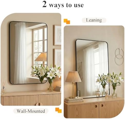 Sweetcrispy Bathroom Wall Mirror, Vanity Mirror for Over Sink, 30x40 Inch