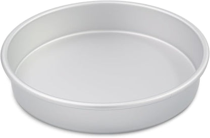 9 Inch Cake Pan, Aluminum Round Cake Baking Pans Tins For for birthday cake party cake, Non-Toxic, Only Handwasher.Silver(9×2 round Cake Pan)