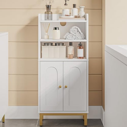 Hzuaneri Bathroom Storage Cabinet, Small Floor Cabinet with 2 Door