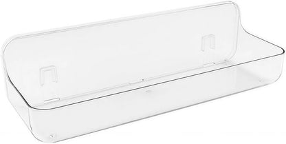 No-Drill Acrylic Shower Caddy – Wall Mounted Bathroom Shelf with Drain Holes, Strong Adhesive, Large Capacity for Shower, Kitchen, RV – Sandra Series