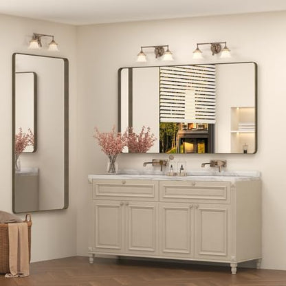 60x30 Inch Bronze Bathroom Mirror for Wall