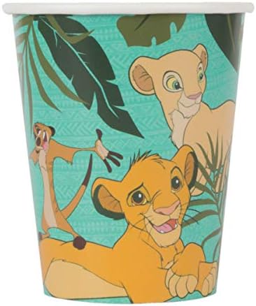 Lion King Birthday Party Baby Shower Supplies Bundle Pack includes 16 Lunch Dinner Plates, 16 Napkins, 16 Cups, 1 Table Cover, 1 Banner