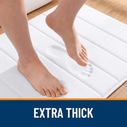 OLANLY Memory Foam Long Bathroom Rugs Runner 47x17, Super Soft Absorbent