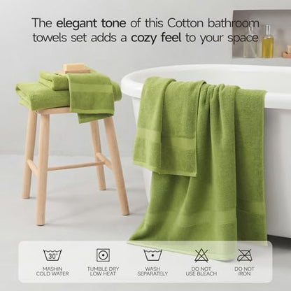 ecolook Ultra Soft 6-Piece Towel Set, 100% Cotton
