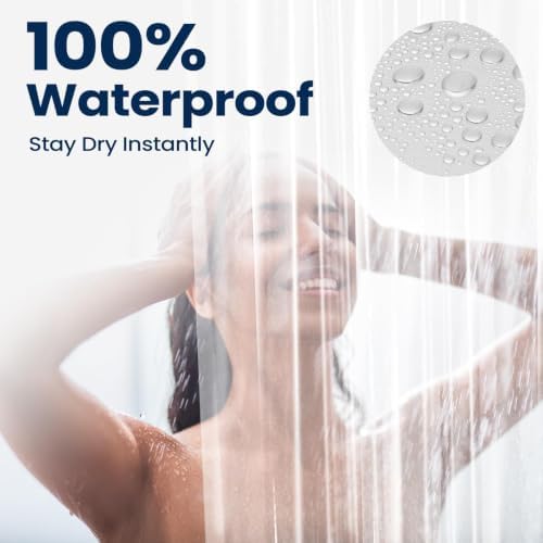 downluxe Shower Curtain Liner, PEVA Plastic Shower Liner with 3 Magnets, 72" x 72" Waterproof Bathroom Curtain, Heavy Clear, 2 Pack