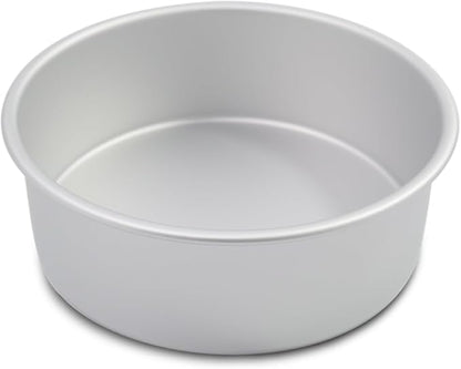 6 x 2 Inch Heart Shaped Cake Pans Set of 2, Aluminum Heart Cake Tin, Baking Cake Pan for Wedding, Party, Family Occasions, Chocolate, Bread. (Round, 8×3 Round Cake Pan)