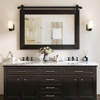 COGOOD Farmhouse Bathroom Mirrors for Over Sink - 30 x 41 Black