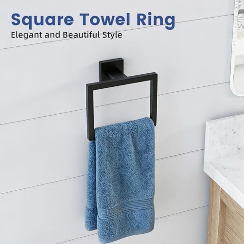 Luxbaro 20-Pieces 24 Inch Matte Black Bathroom Accessories, Wall Mounted